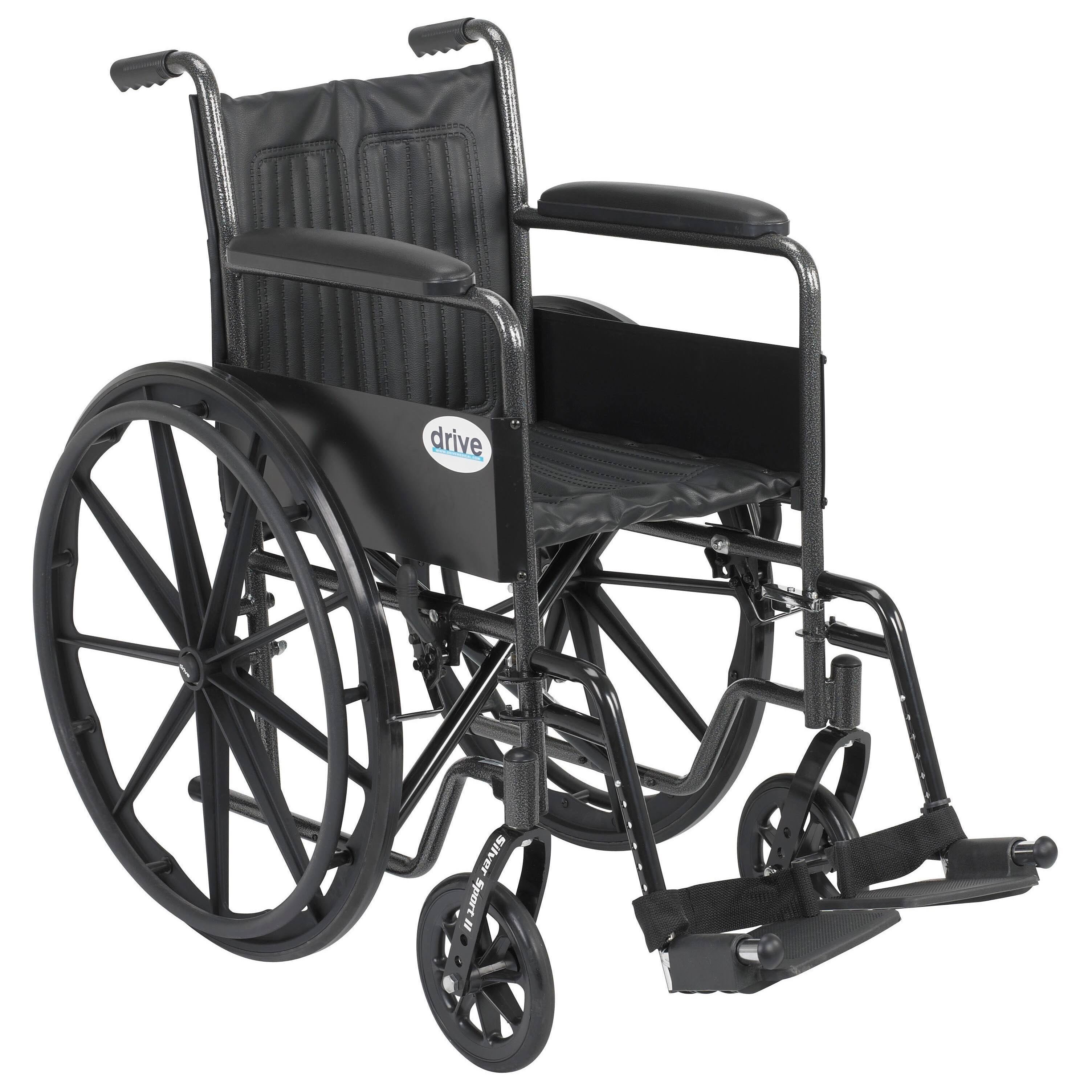 Silver Sport 2 Wheelchair Detachable Full Arms Elevating Leg Rests 16x22 Seat M468989