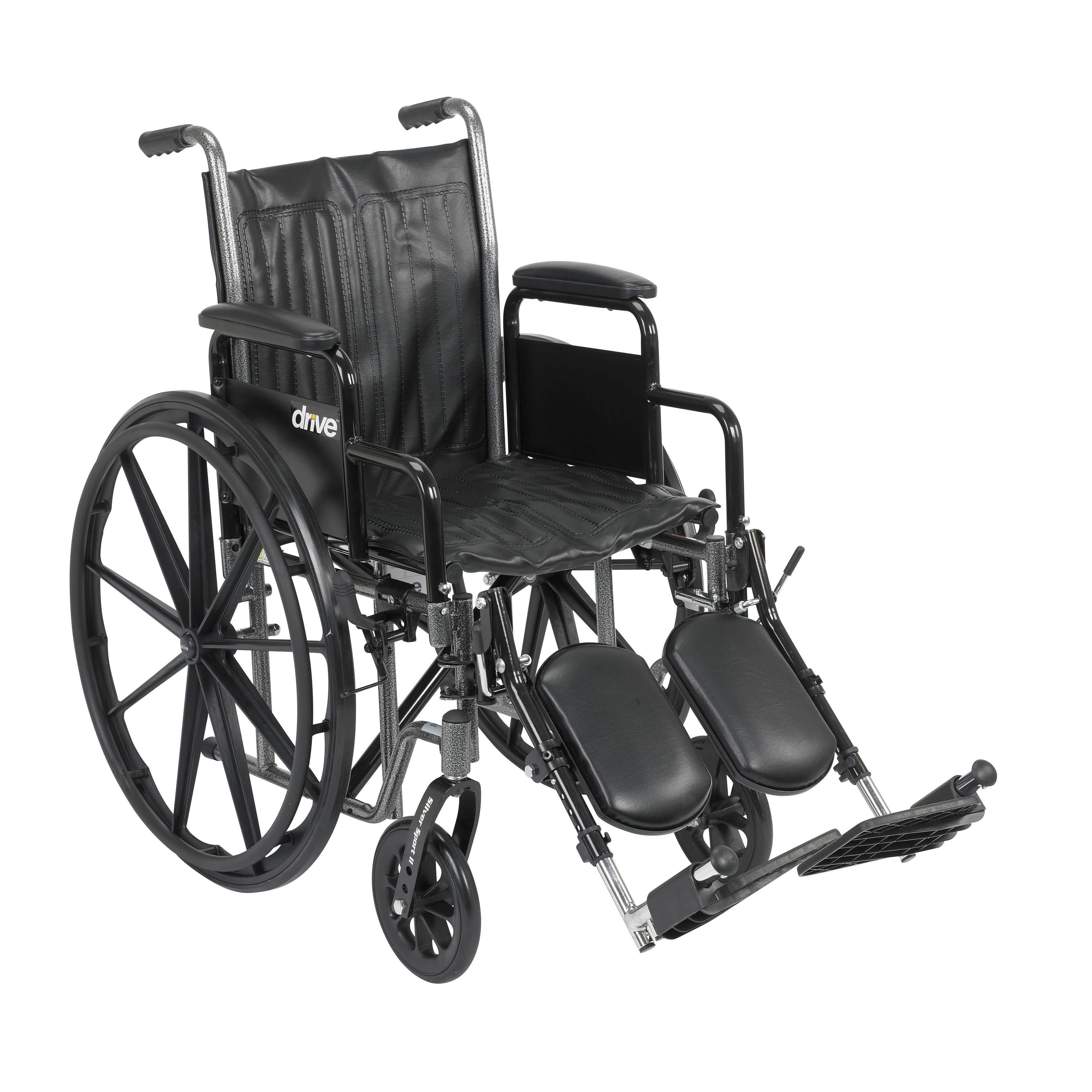 Silver Sport 2 Wheelchair Detachable Full Arms Elevating Leg Rests 16x22 Seat M468989