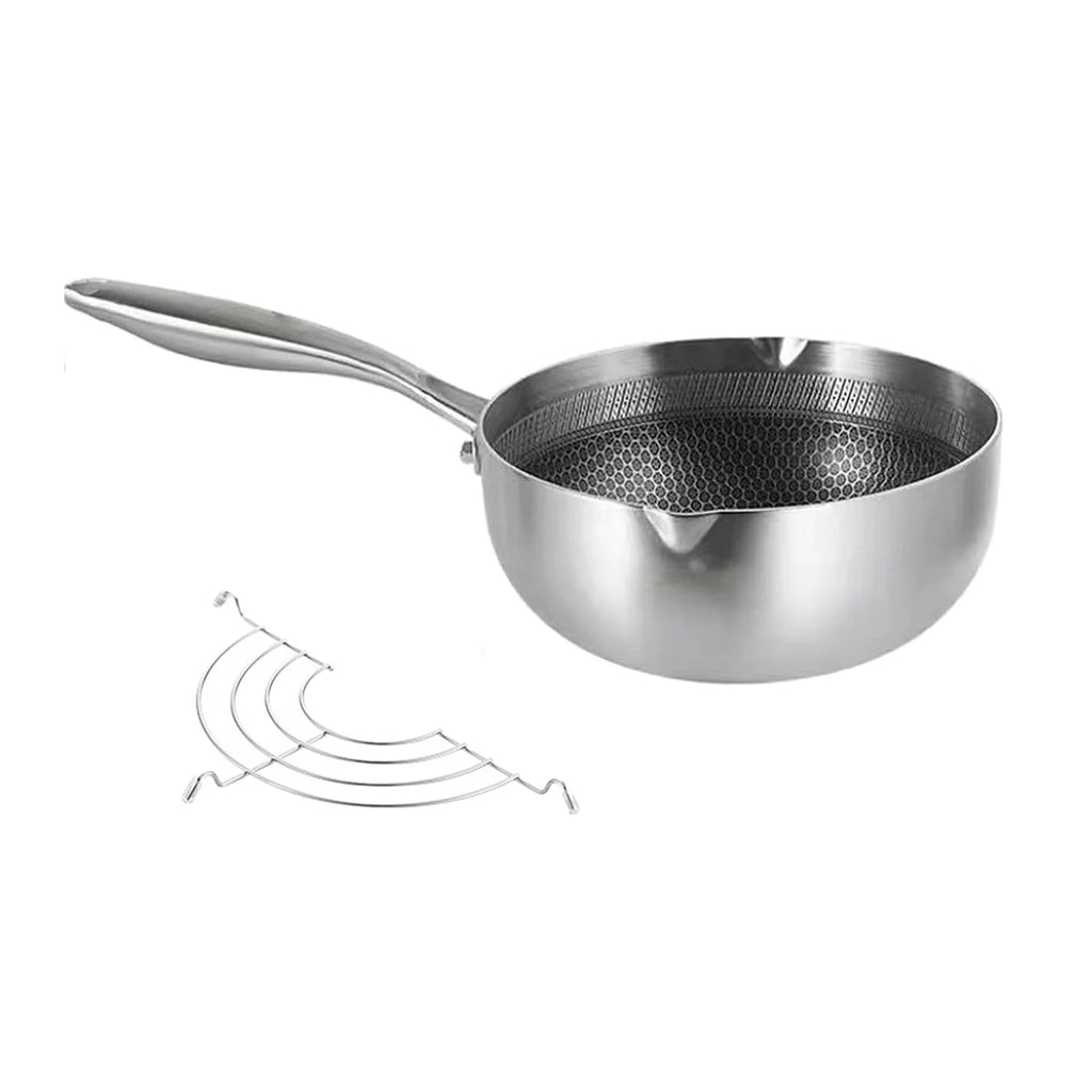 Japanese Tempura Fryer Pan Deep Fryer Pot with Oil Draining Rack Nonstick H461591