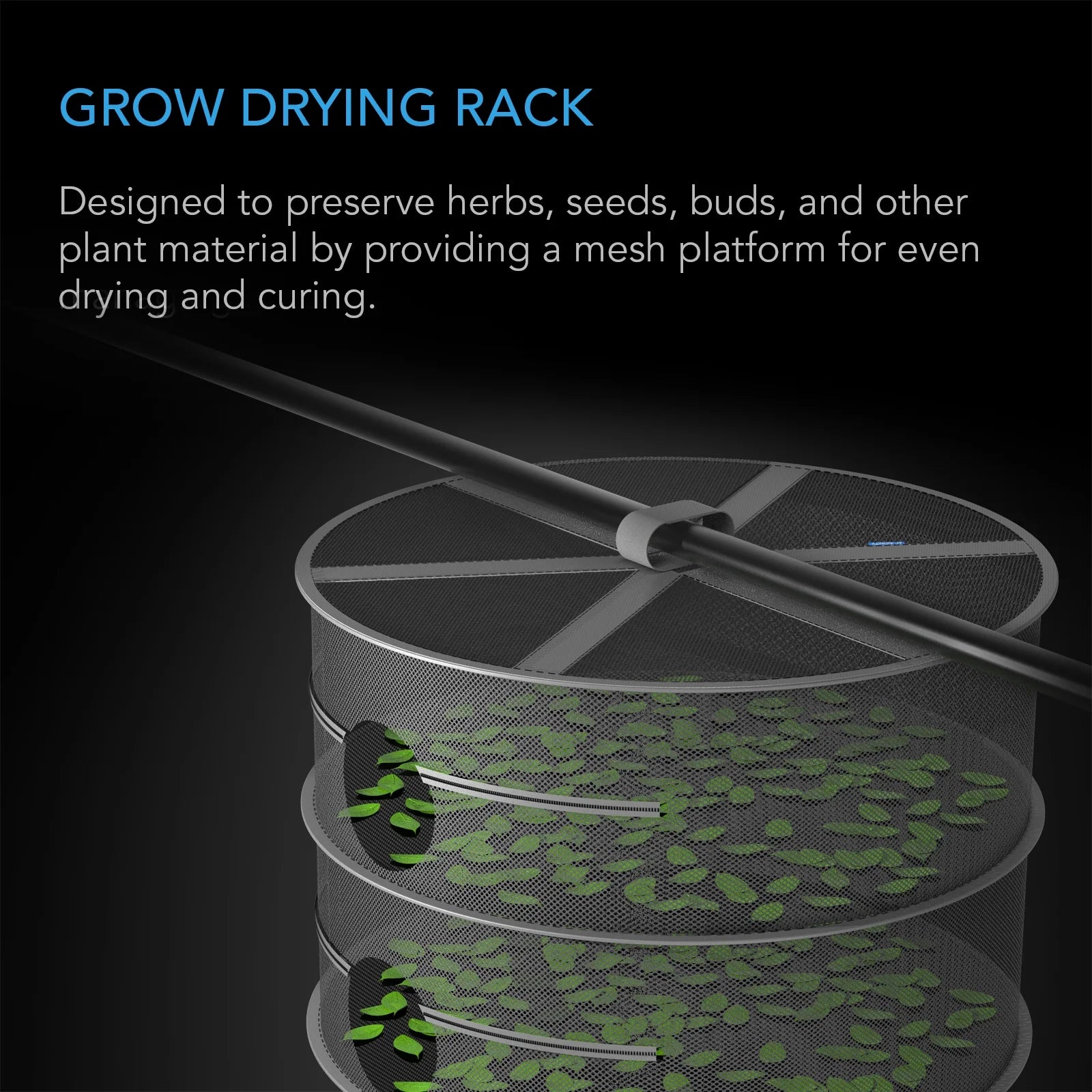 6-Layer Hanging Mesh Herb Drying Rack B44187