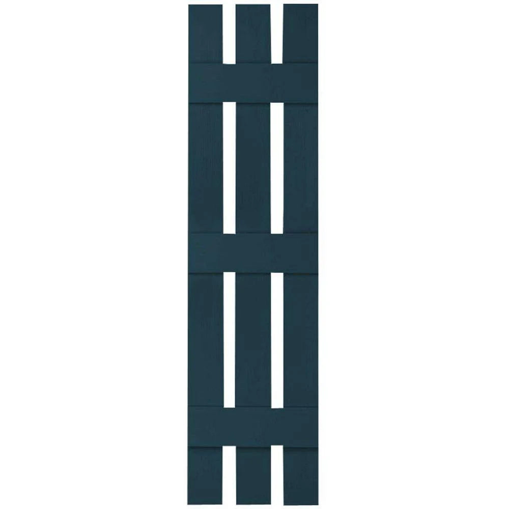 Midnight Blue Vinyl Board and Batten Shutters Pair V777265