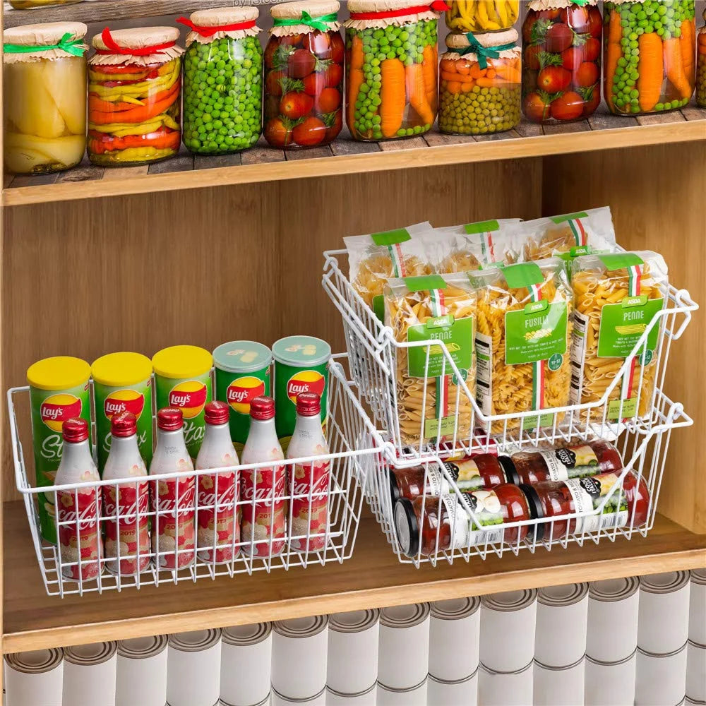 Large Wire Storage Basket for Freezer Organizer, 14"x11"x6" C606663