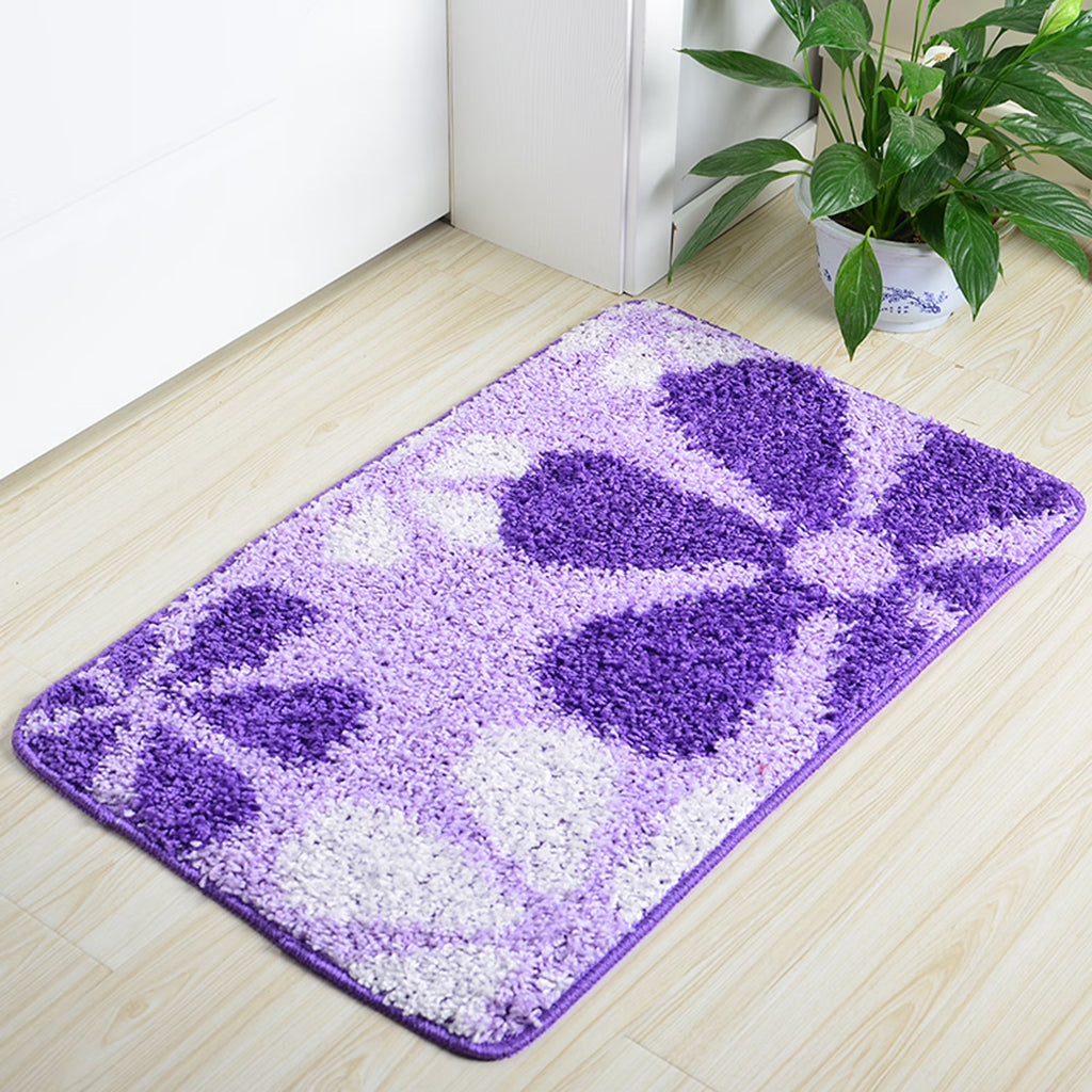 Purple Elite Flower Non Slip Door Mat J443
