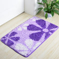 Purple Elite Flower Non Slip Door Mat J443