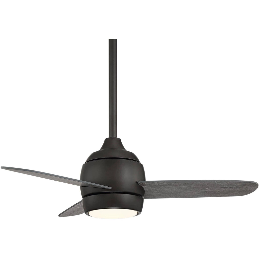 36x22 Outdoor Ceiling Fan with Light LED Dimmable Remote Oil Rubbed Bronze Gray Wood Damp Rated W218