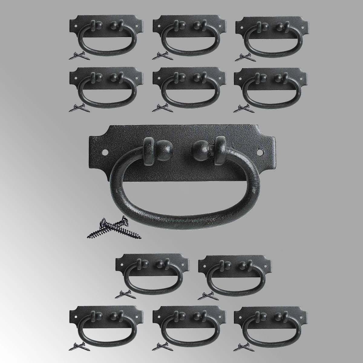 Black Wrought Iron Cabinet Pull H494615