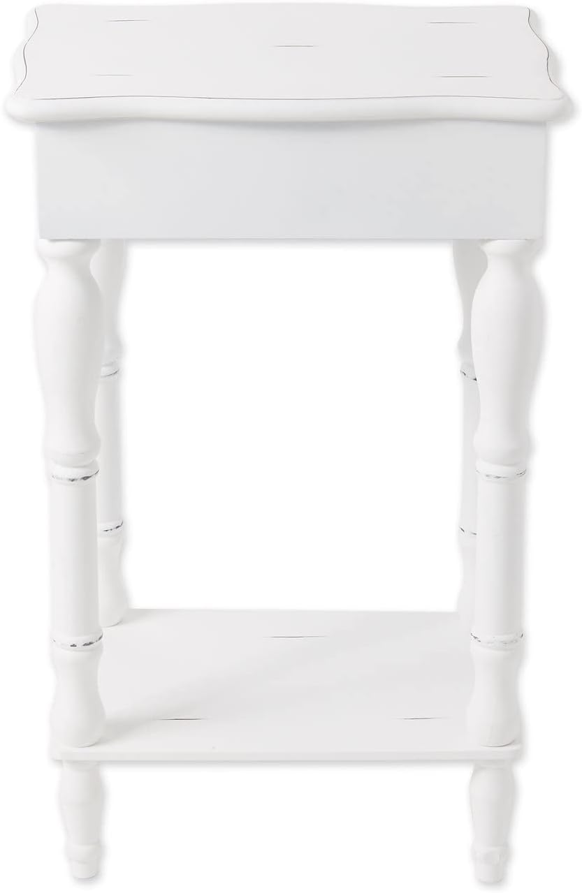 Set of 2 Carved Wood Nightstands D351673