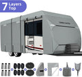 7 Layers Top Camper Cover for 24' to 27' RV with Tongue Jack Cover X7305