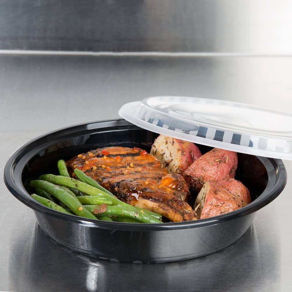 Black Plastic Combo Container 150 per Case B32191