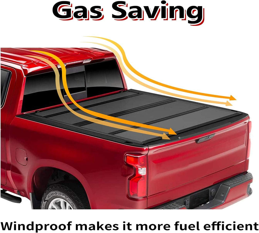 Fiberglass Hard Folding Waterproof Tonneau Cover for Ram 1500 2500 3500 5' 7" Bed L657