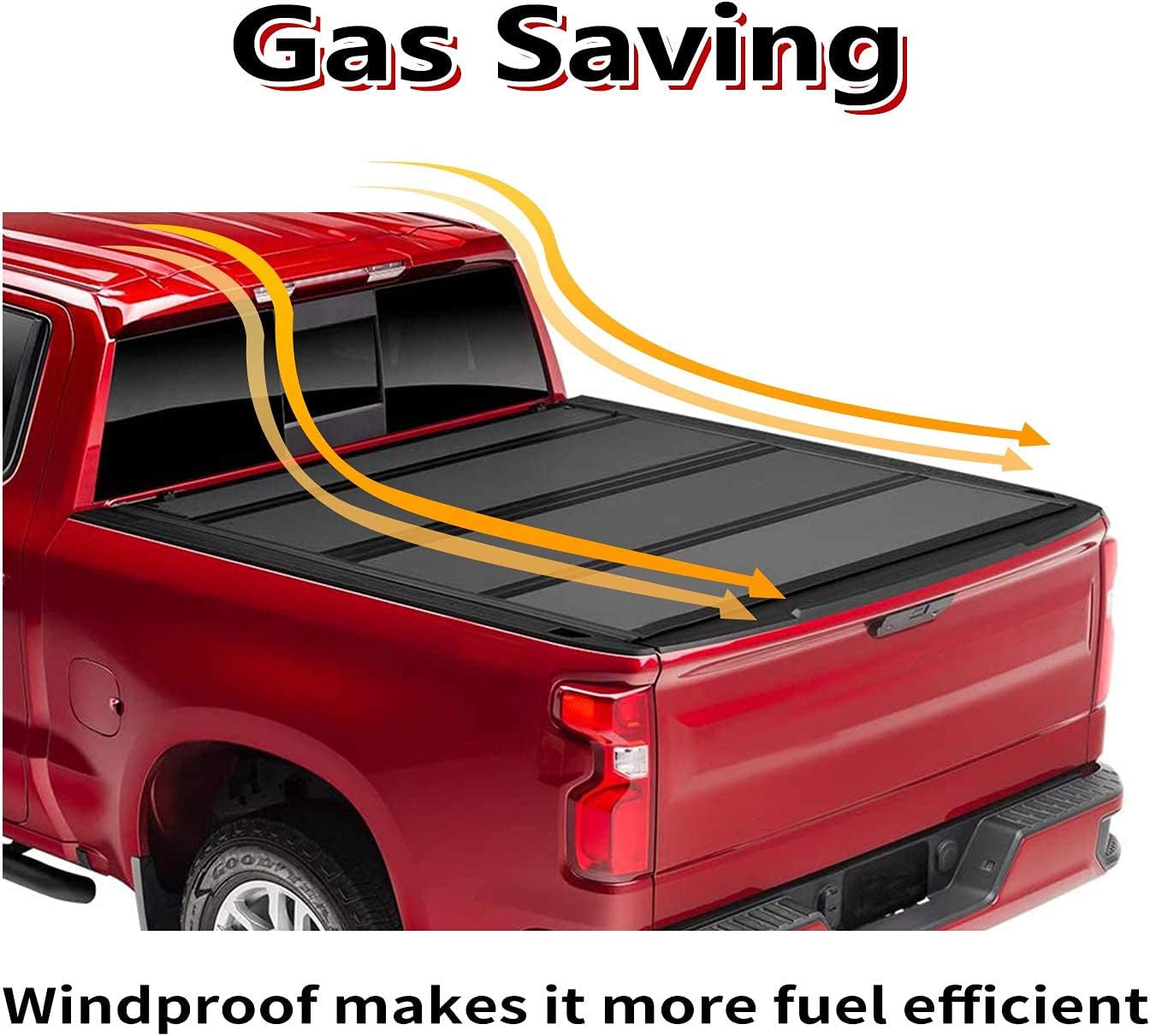 Fiberglass Hard Folding Waterproof Tonneau Cover for Ram 1500 2500 3500 5' 7" Bed L657