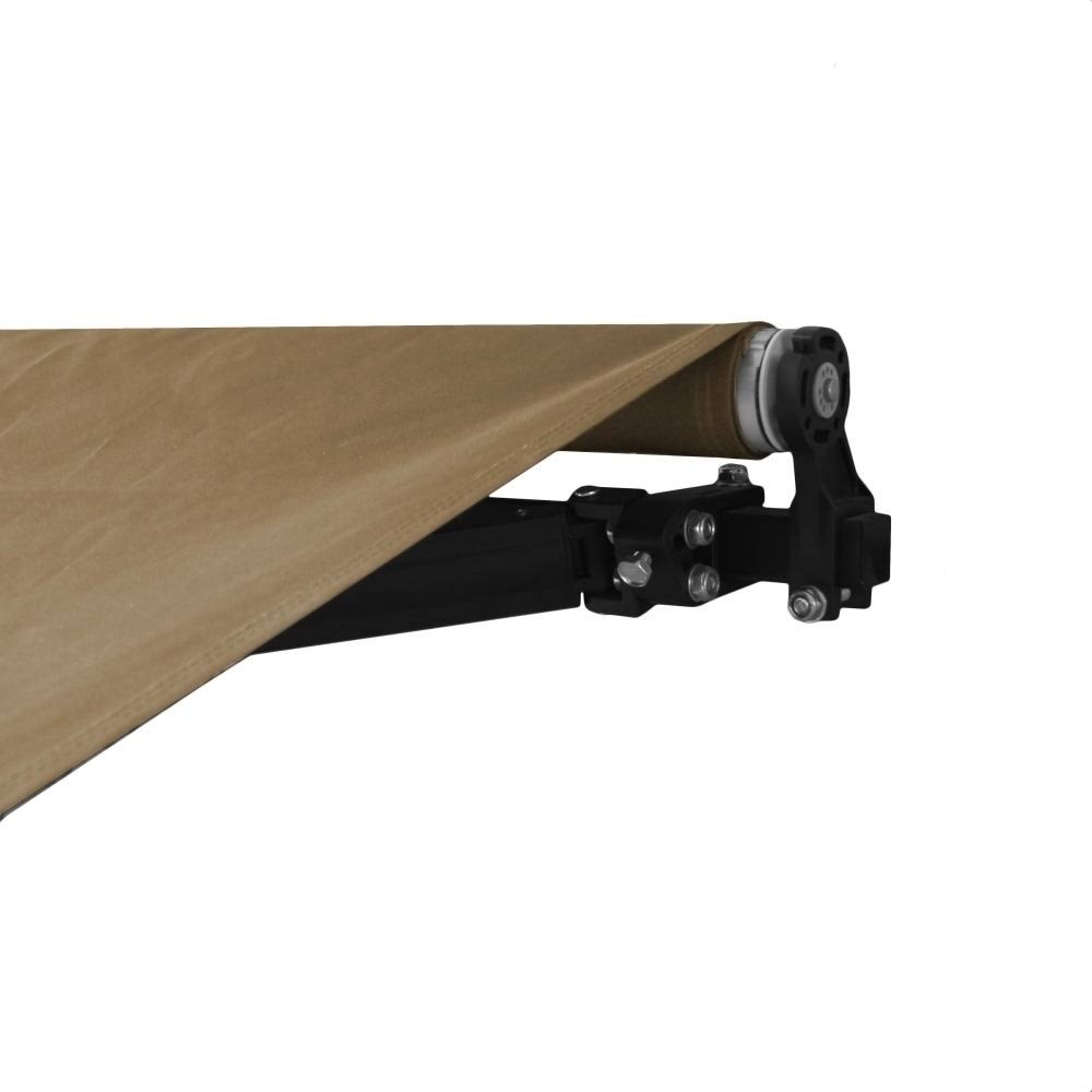 Motorized Retractable Black Frame Patio Awning 20 x 10 Feet C589613