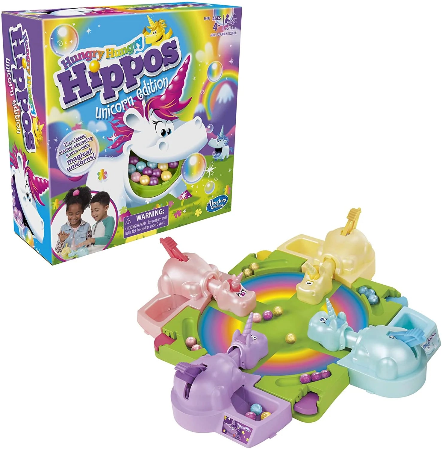 Hungry Hungry Hippos Unicorn Edition Board Game C693008