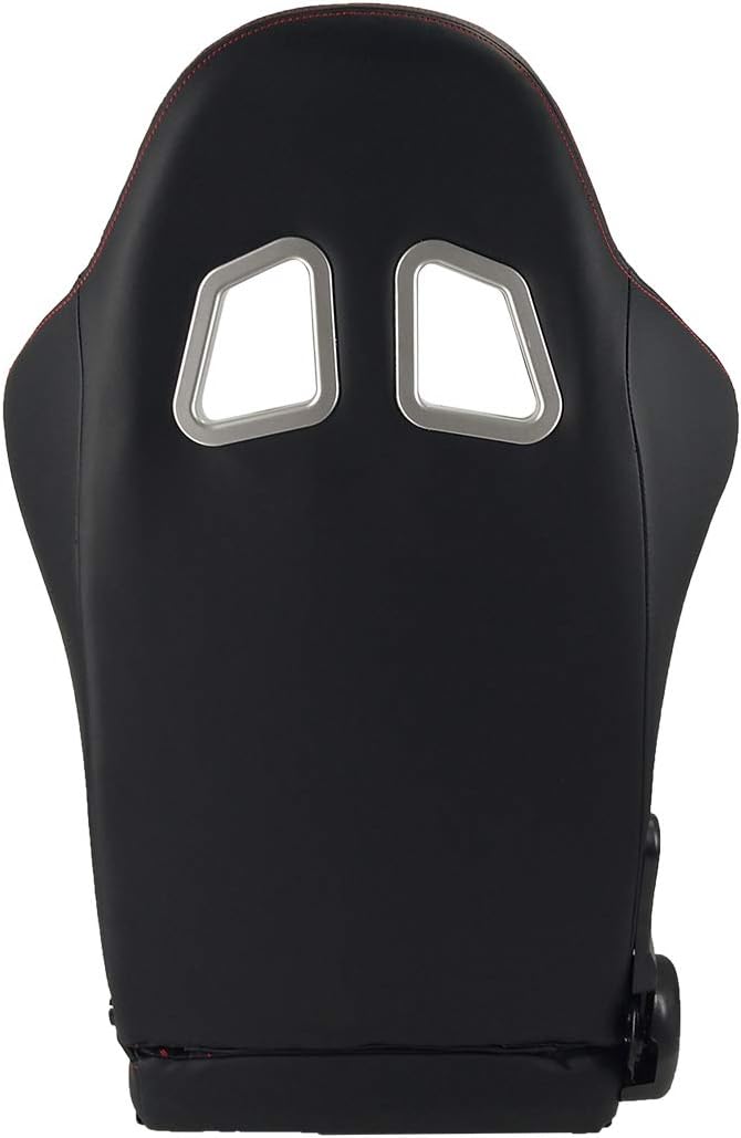 Pair of Black PVC Faux Leather Racing Car Seats V68410