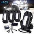 4Pods LED Rock Lights White with Switch Wire Harness H258