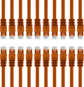 Cat 6 Ethernet Cable Snagless Patch 1 Foot Orange F32803