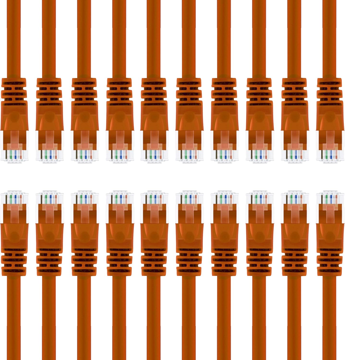 Cat 6 Ethernet Cable Snagless Patch 1 Foot Orange F32803