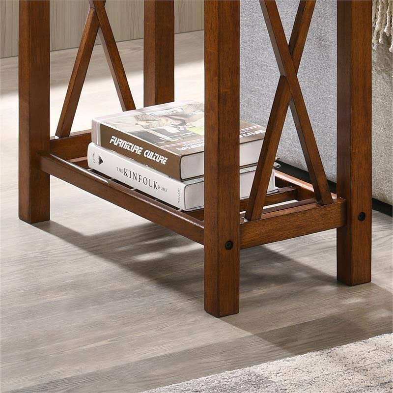 Brown Wood Side Table L6124