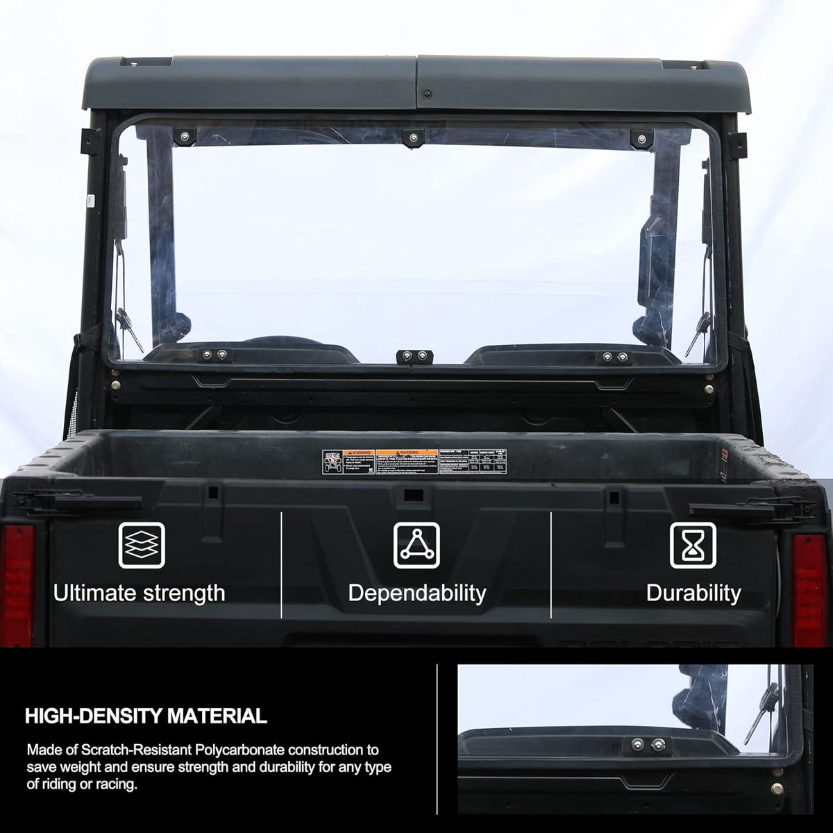 Rear Windshield for Polaris Ranger Midsize 570 500 I23685