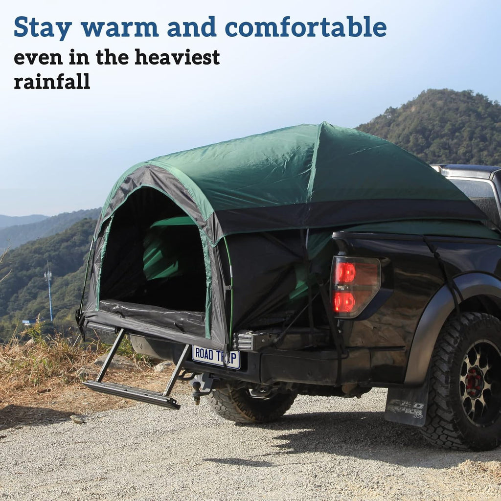 Full Size Truck Tent for Camping with Waterproof Rainfly, Double Layer, Fits Mattresses 79-81" W4616