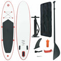 Red and White Inflatable Paddleboard Set H47415