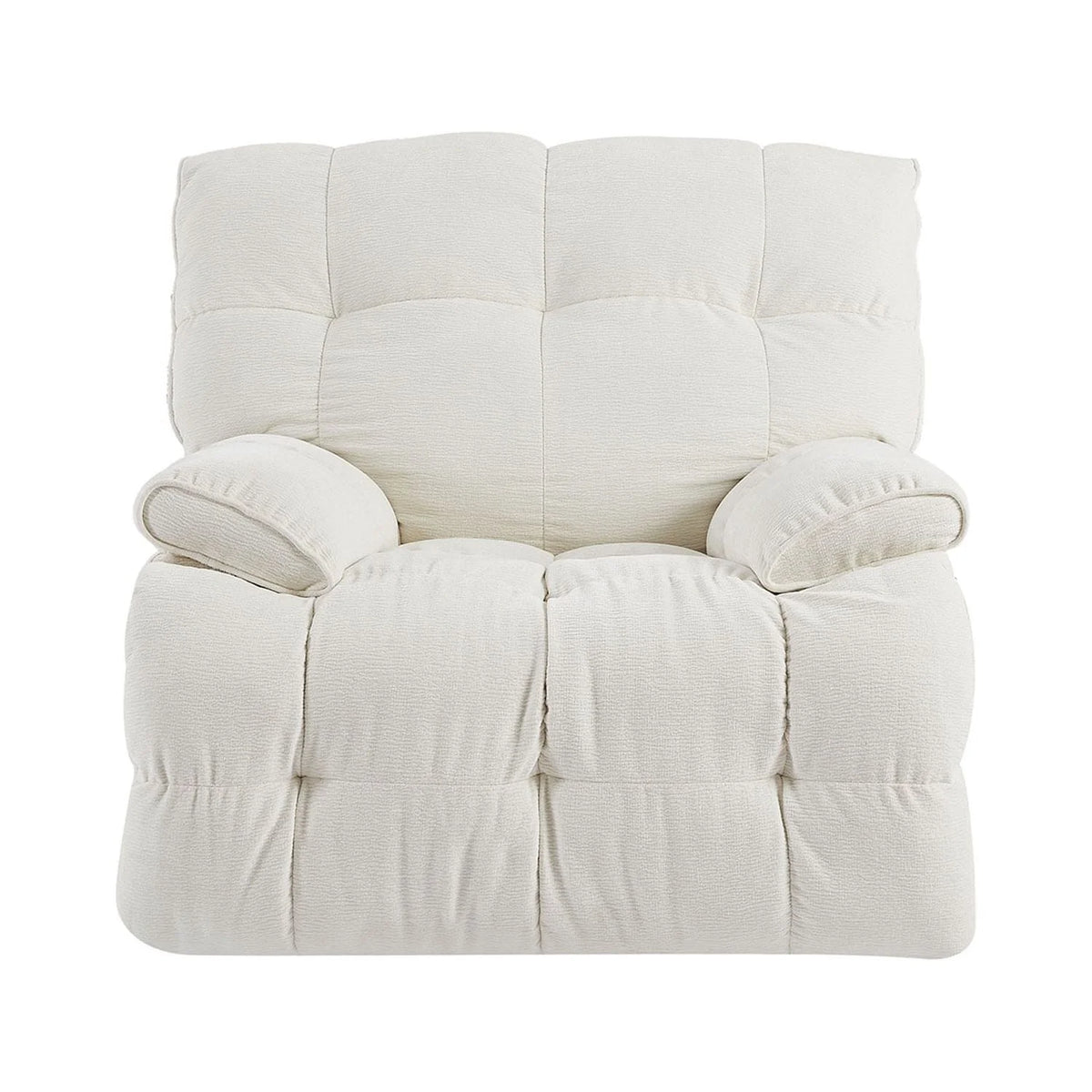 Cream Fabric Single Sofa Reclining Chair J88127