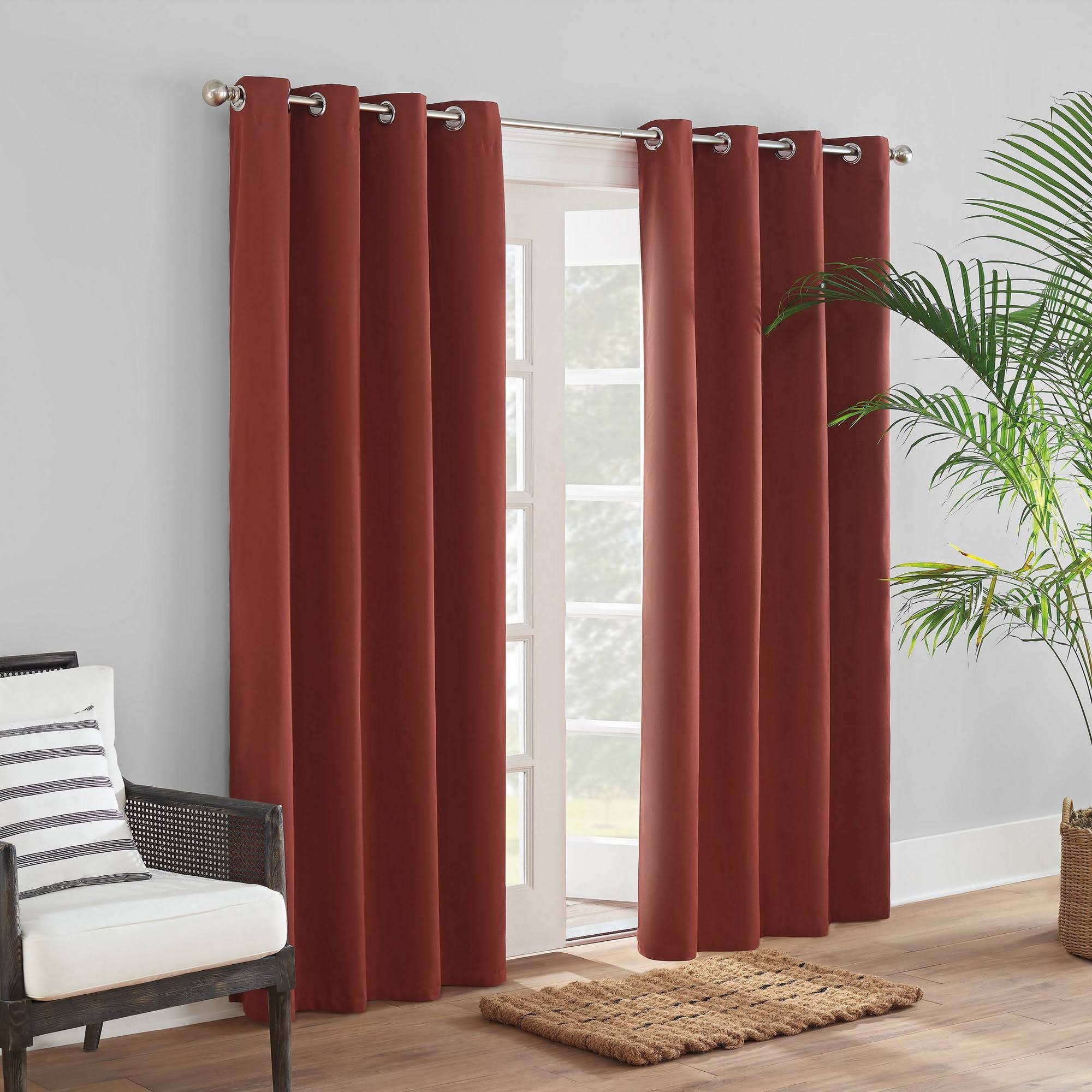 Red Canvas Solid Grommet Panel G83165