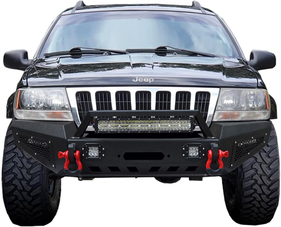 Front Bumper with LED Lights and Winch Plate F617