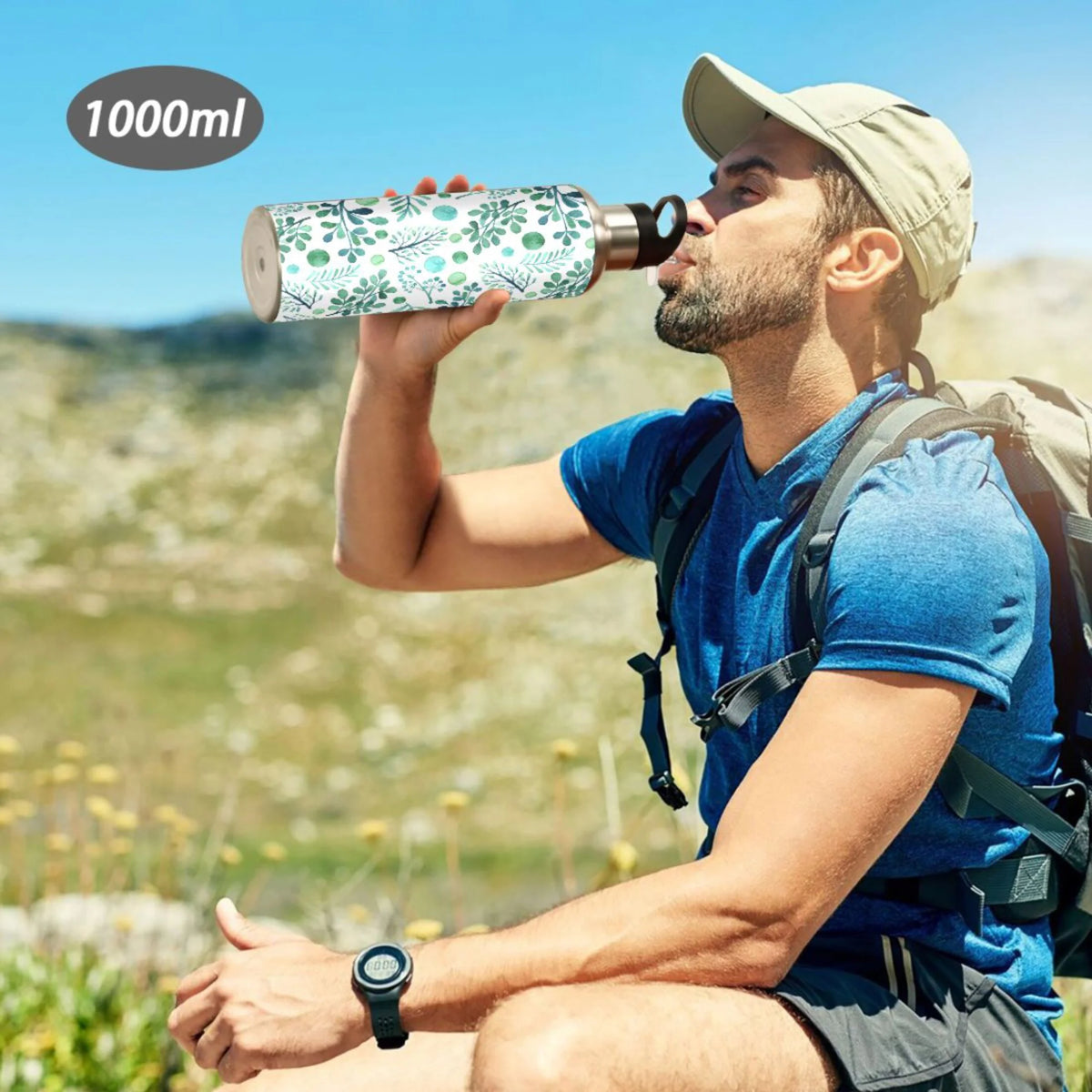 20 oz Insulated Stainless Steel Water Bottle with Straw Lid I458461