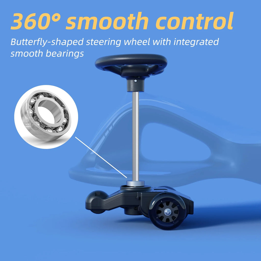 Electric Pedal Push Ride On Toy Wiggle Car with LED Flashing Wheels E8632