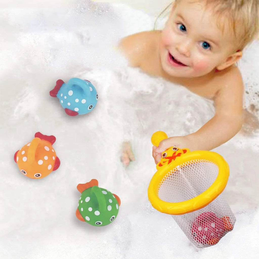 Bath Toys Fishing Games Swimming Whales Water Table Pool Bath Bathtub Tub Toy For Toddlers Baby Kids Infant Girls Boys Bathroom Fish Set Age 18months And Up H1517