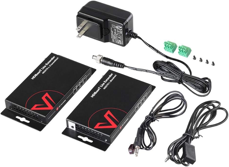 HDBaseT HDMI Extender Over Single Cat5e/6a/Cat7 Ethernet, 4K@60Hz 130ft, PoE IR RS232 HDCP2.2 HDR CEC EDID Q18290