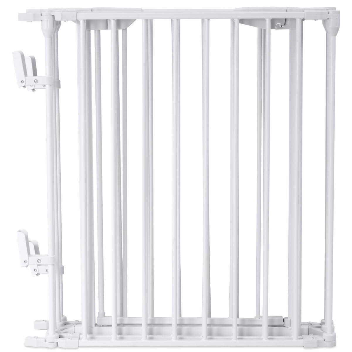 White 6 Panel Metal Playpen Barrier T21835