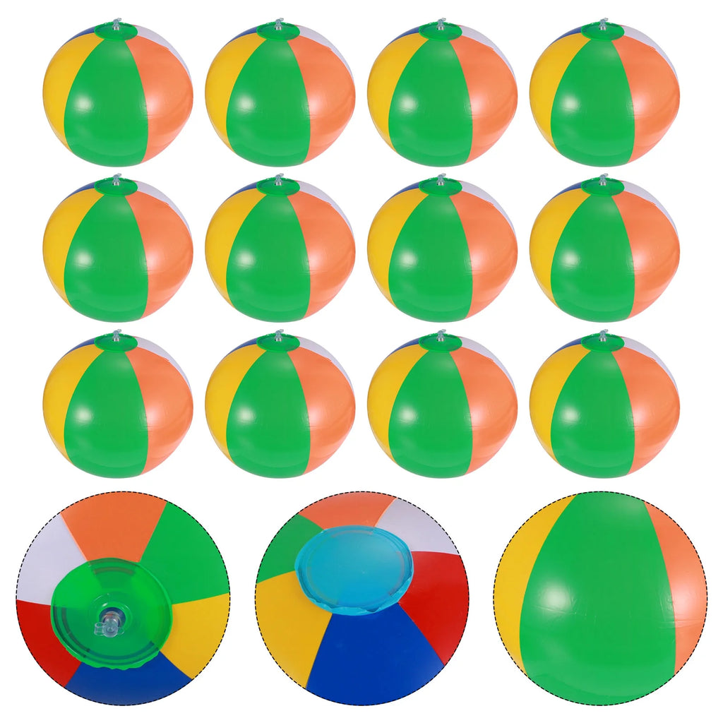 12 Pcs Inflatable Beach Balls Pool Toys K888337