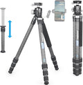 Carbon Fiber Tripod Portable Compact Travel Tripod with Panoramic Ballhead Center Column O857