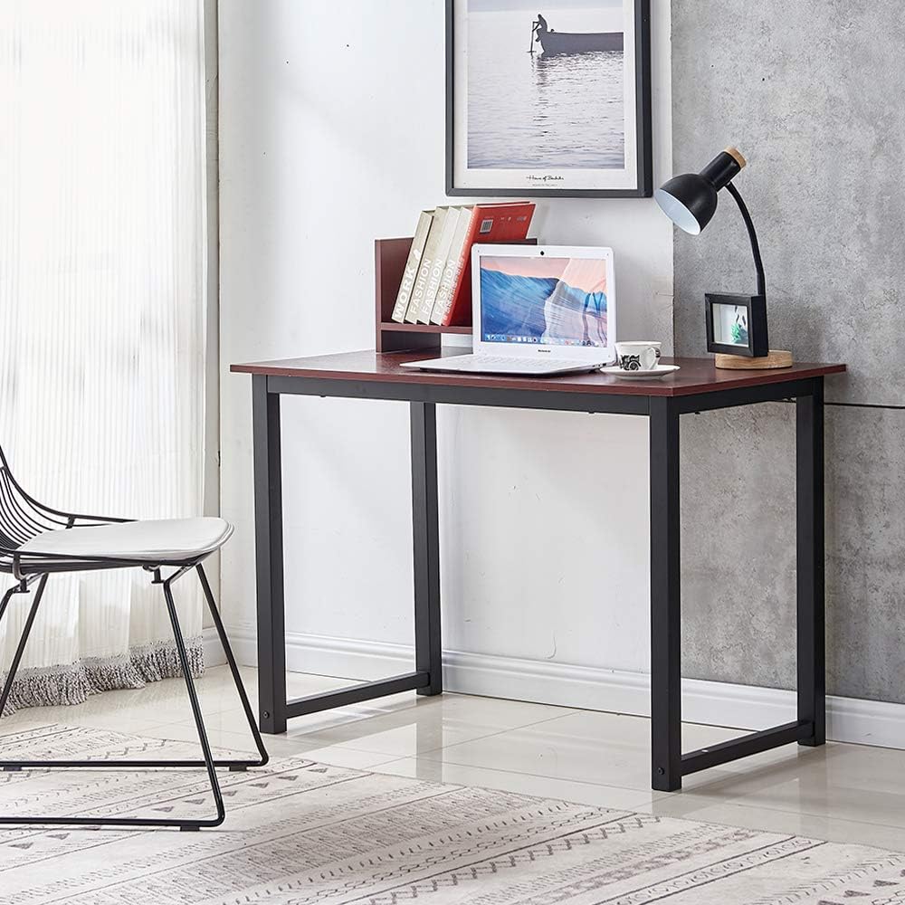 Overbed Table with Wheels Adjustable Writing Desk with Keyboard Drawer Rolling Laptop Stand Computer Desk 78.7" Wide Wood Grain N3128