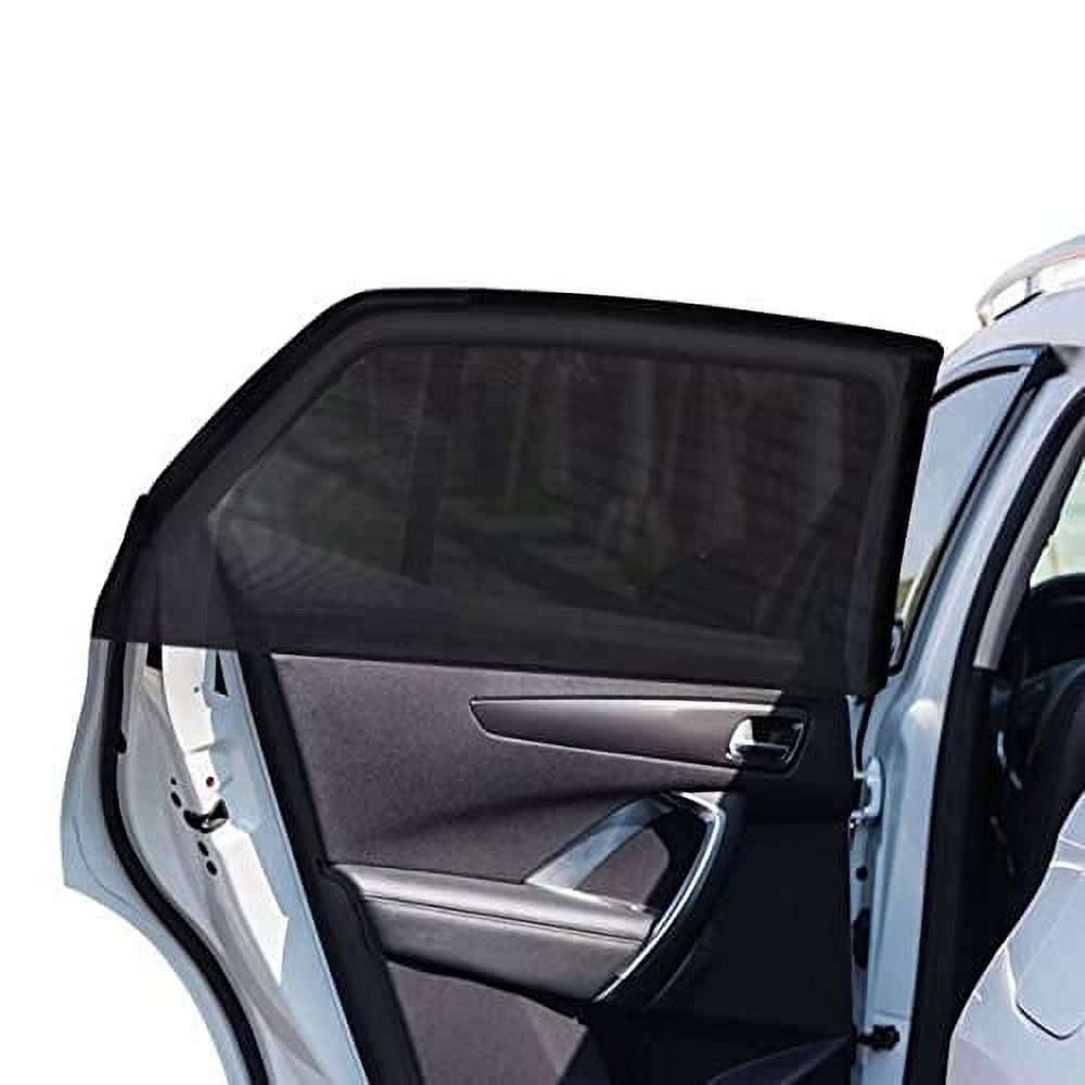 2Pack Large Size 42" to 53" Car Window Sunshades with Breathable Mesh Side Window Screen E80743