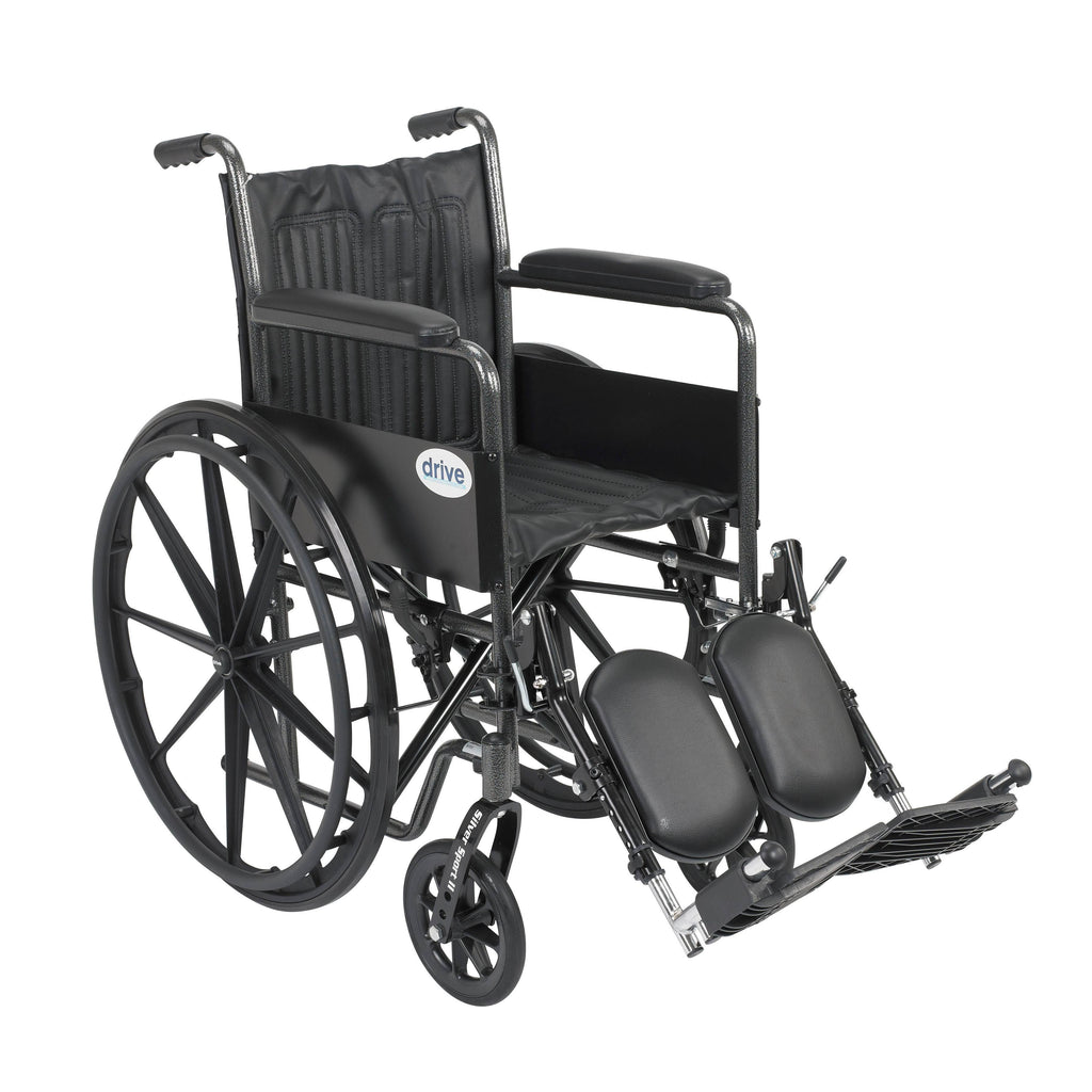 Silver Sport 2 Wheelchair Detachable Full Arms Elevating Leg Rests 16x22 Seat M468989