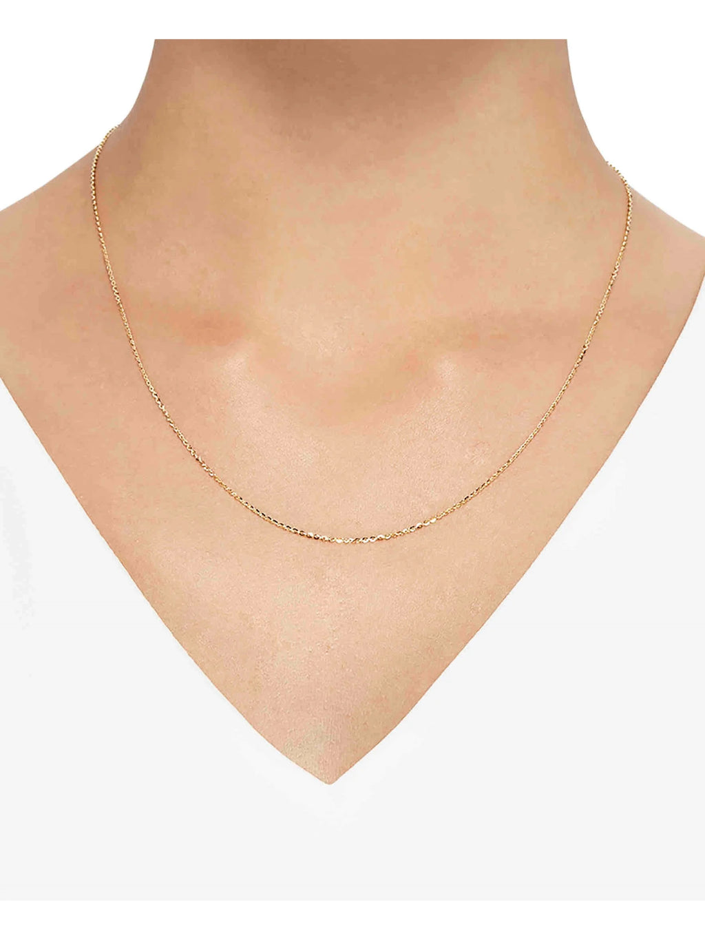 14kt Yellow Gold Solid Cable Chain Necklace Y53007