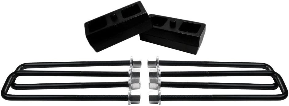 1.5 Rear Suspension Lift Cast Iron Blocks with 12.5 Square Leaf Spring Axle U Bolts M11802