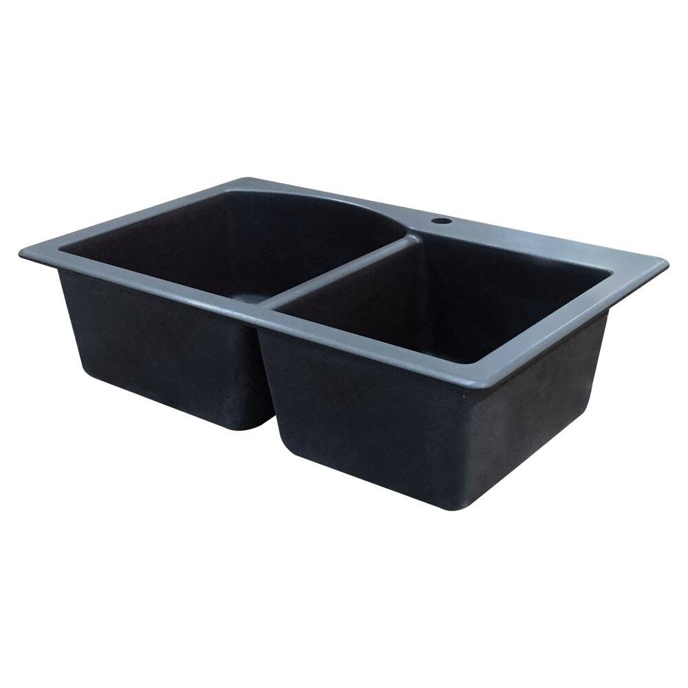 Granite 33-in Drop-In Kitchen Sink in Cafe Latte P473