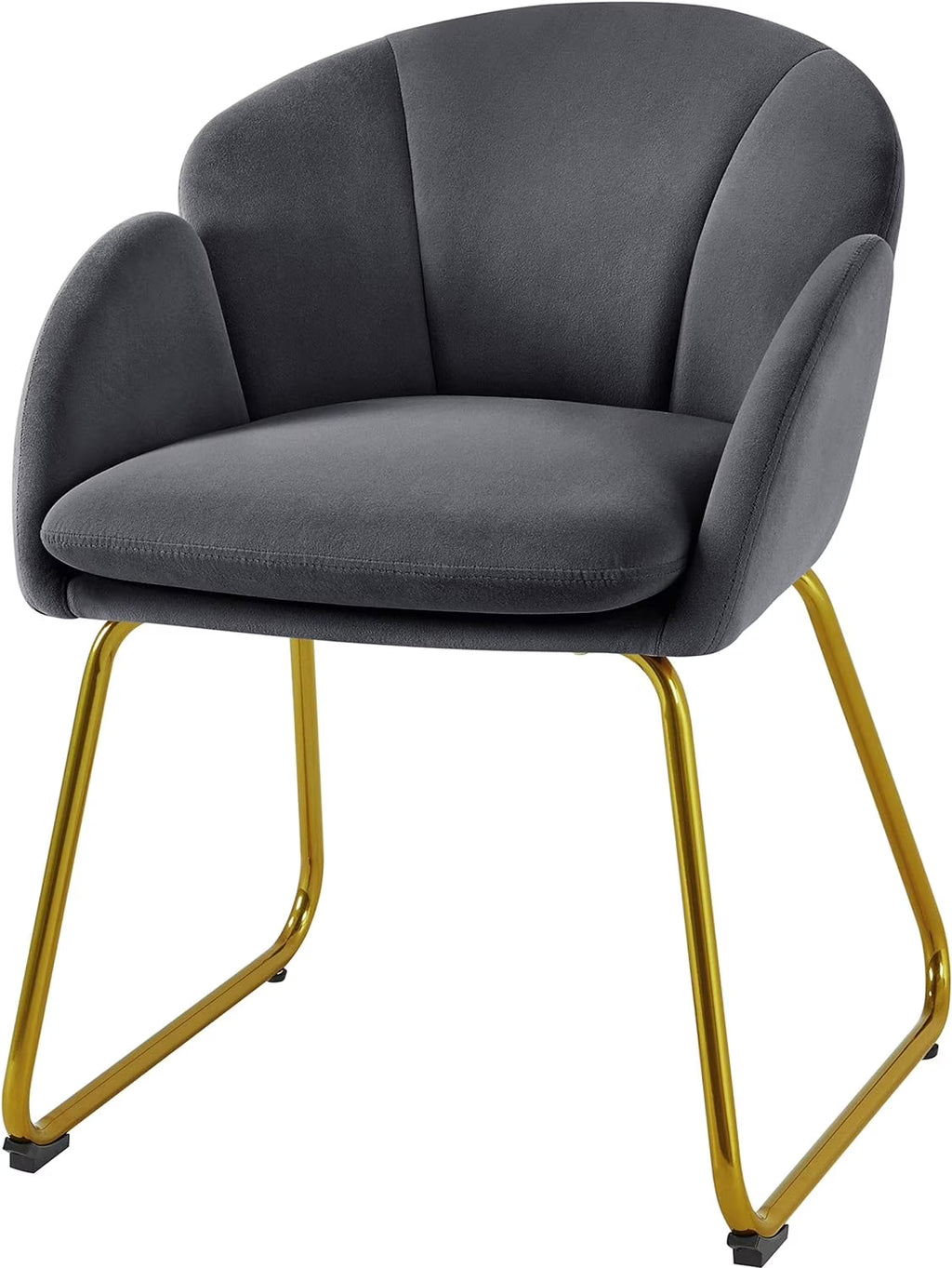 Dark Gray Velvet Barrel Accent Chair T976