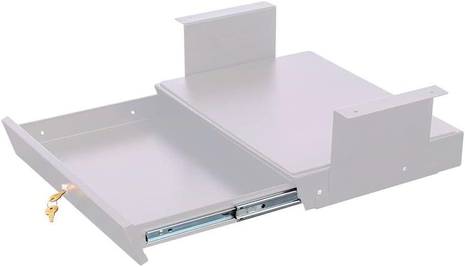 White Lockable Under-Desk Drawer Storage Organizer G724