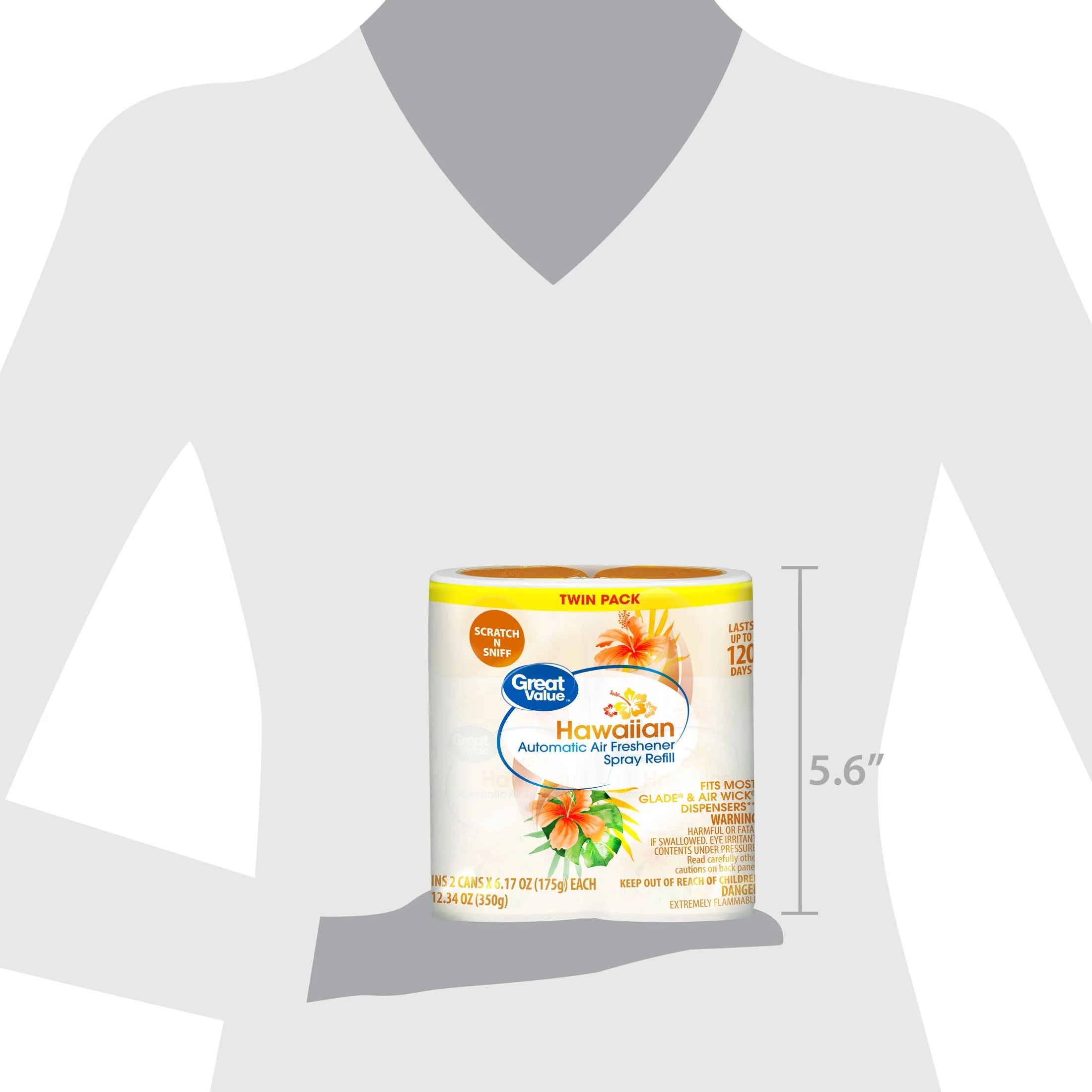 Automatic Air Freshener Spray Refill, Hawaiian, 2 Pieces U23385