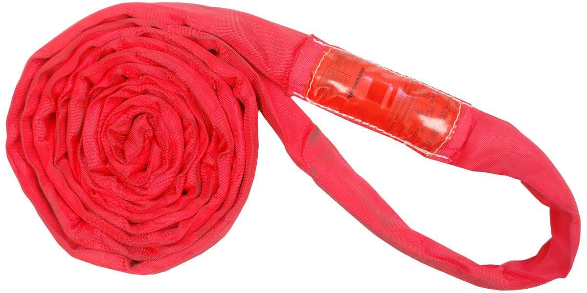 Red Polyester Endless Round Sling 14000lbs Vertical 18' S810