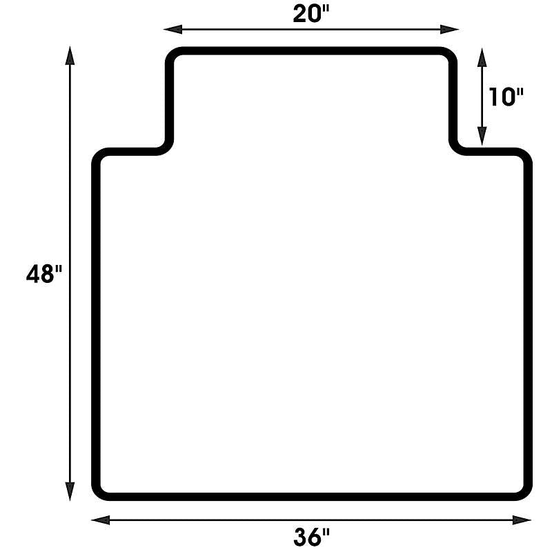 Carpet Chair Mat with Lip - 36 x 48 R4406