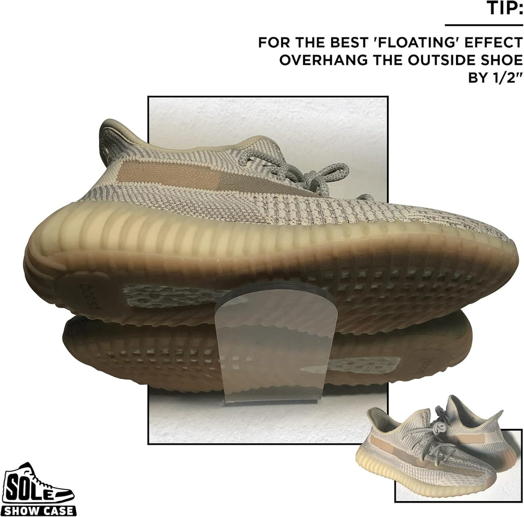 6 Clear Floating Shoe Shelves with Hardware W3399