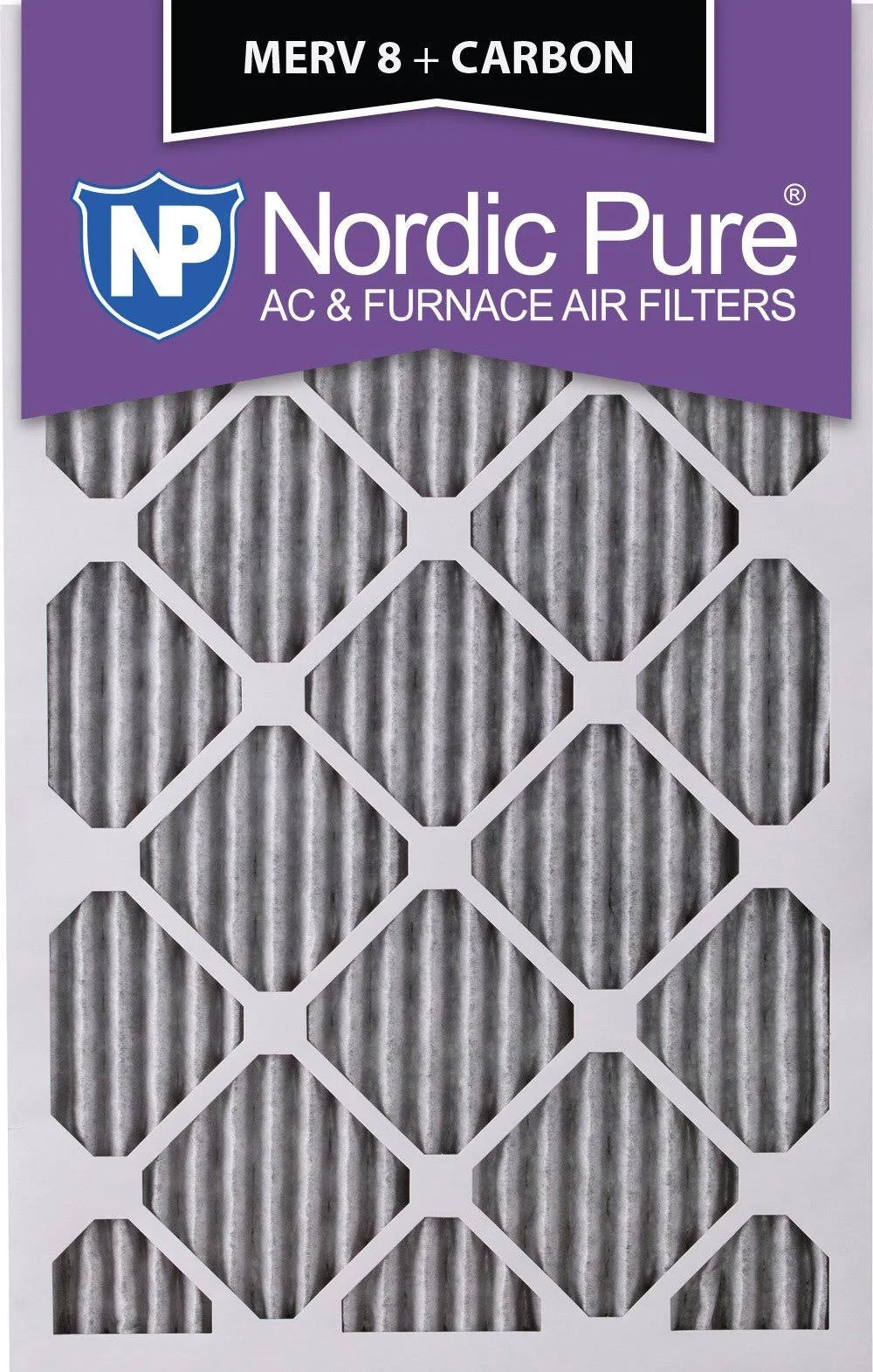 20x25x1 MERV 8 Pleated Carbon Air Filters 12 Pack X300