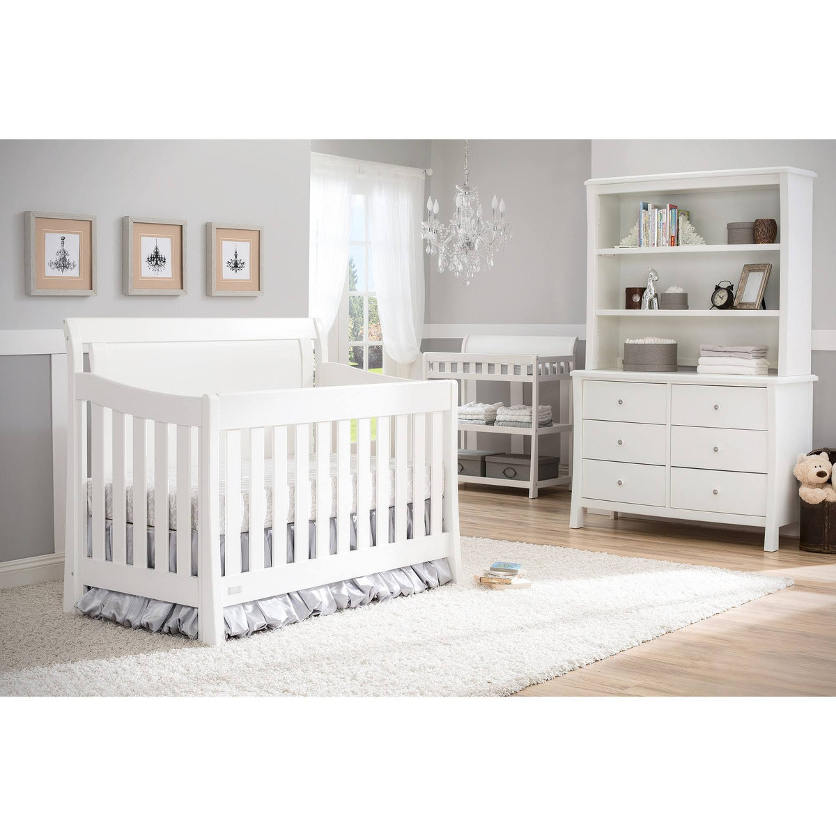 White Ambiance Crib V96201
