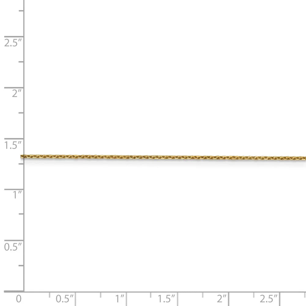 14kt Yellow Gold Diamond Cut Cable Chain 14 inch Lobster Clasp M821